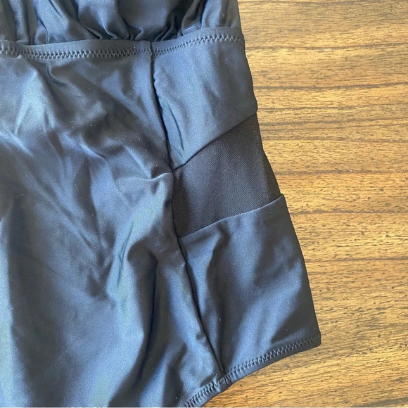 Cupshe High Neck Mesh Cutouts Black One Piece Swimsuit size 0X NEW! - Picture 2 of 6